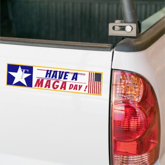 Een MAGA dag! Bumpersticker (Op Truck)