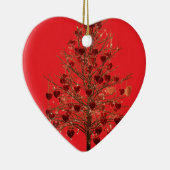 Een magere valentijnsboom op een keramisch ornament (Rechts)