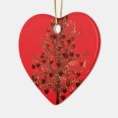 Een magere valentijnsboom op een keramisch ornament (Links)