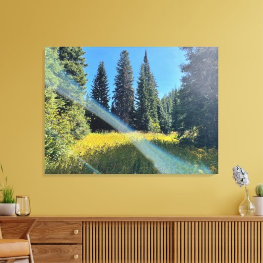 Een magisch bos canvas (Insitu (Woonkamer))