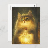 Een magisch Kat Briefkaart (Voorkant / Achterkant)