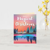 Een magisch kerstfeest kaart (Gele Bloem)