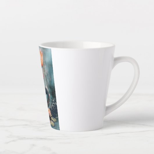 Een magisch moment gedeeld tussen vrienden latte mok (Rechts)