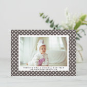 Een magisch nieuwjaar moderne zilveren glitter pol feestdagenkaart (Staand voorkant)