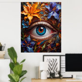 Een magisch oog, zijn mysterieuze allure boeiend, poster (Thuiskantoor)