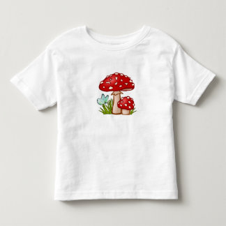 Een magisch paddenstoelenpatroon kinder shirts
