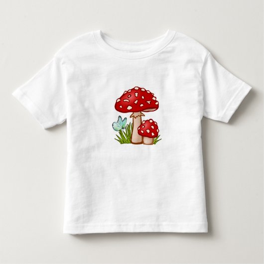 Een magisch paddenstoelenpatroon kinder shirts (Voorkant)