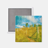 Een magisch pastoraal landschap magneet (Voorkant / Achterkant)