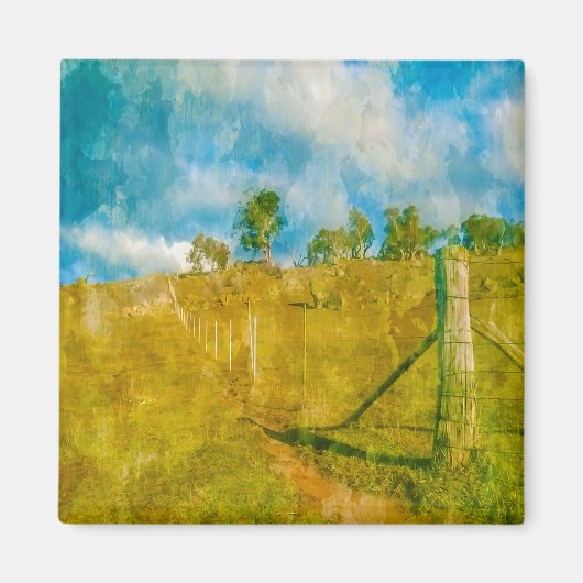 Een magisch pastoraal landschap magneet (Voorkant)