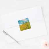 Een magisch pastoraal landschap vierkante sticker (Envelop)
