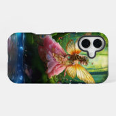 Een magisch sprookjesbos bos iPhone 16 hoesje (Achterkant horizontaal)