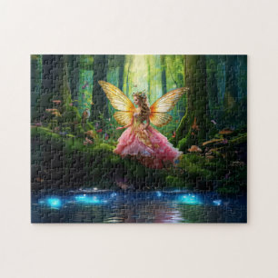 Een magisch sprookjesbos bos legpuzzel