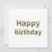 Een magisch sprookjesbos Happy Birthday Kaart (Achterkant)