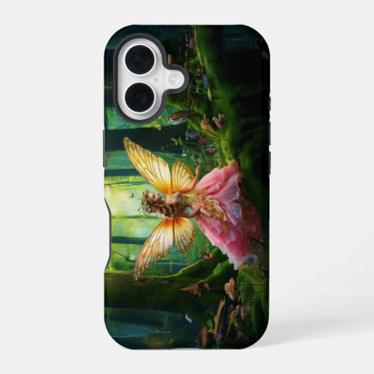 Een magisch sprookjesbos iPhone 16 hoesje (Achterkant)
