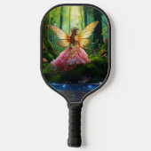 Een magisch sprookjesbos pickleball paddle (Achterkant)