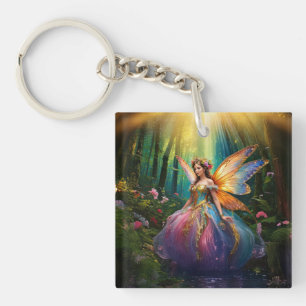 Een magisch sprookjesbos sleutelhanger