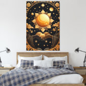 Een magisch tarotschilderij canvas afdruk (Insitu (Slaapkamer))