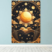 Een magisch tarotschilderij canvas afdruk (Insitu (Houten vloer))