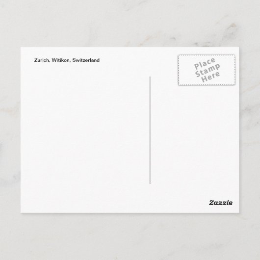 Een magisch winterdorp briefkaart (Achterkant)