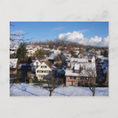 Een magisch winterdorp briefkaart (Voorkant)