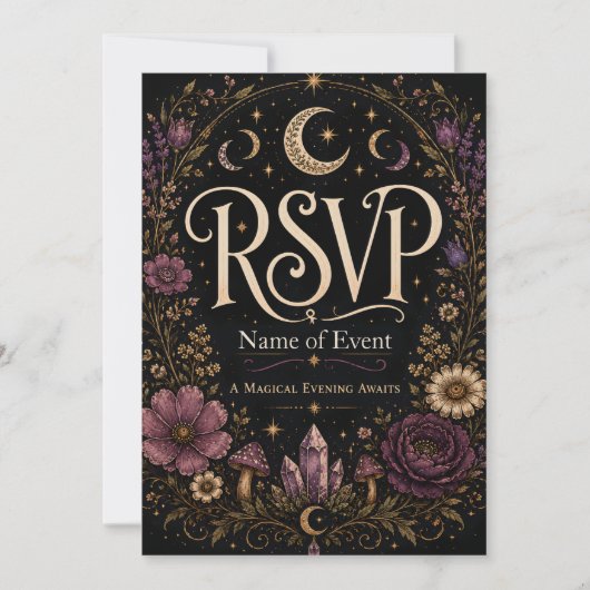 “Een Magische Avond Wacht” RSVP (Voorkant)