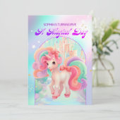 Een magische dag eenhoorn kaart (Staand voorkant)