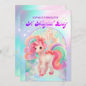 Een magische dag eenhoorn kaart (Voorkant / Achterkant)