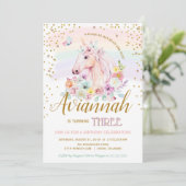 Een Magische Dag Sorbet Eenhoorn Verjaardag Kaart (Staand voorkant)