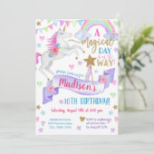 Een magische Dag Tie Dye Unicorn Birthday Kaart (Staand voorkant)