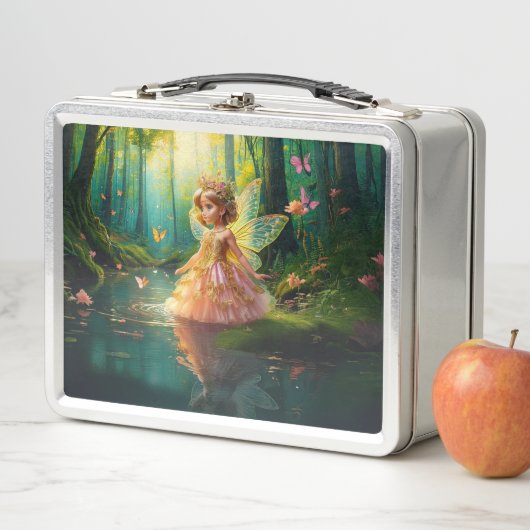 Een magische fee in een vijver (In situ)