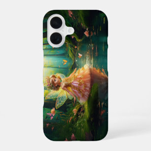 Een magische fee in een vijver iPhone 16 hoesje
