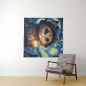 Een magische kat wandkleed (In Situ (horizontaal))