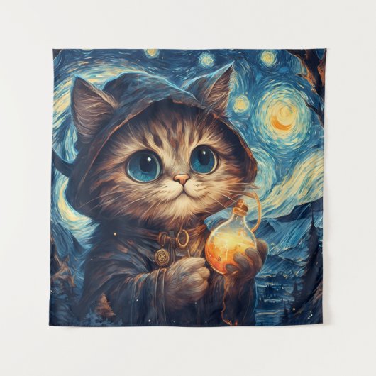 Een magische kat wandkleed (Voorkant)