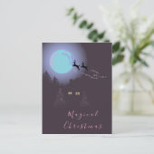 Een magische kerstnacht feestdagenkaart (Staand voorkant)