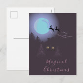 Een magische kerstnacht feestdagenkaart (Voorkant / Achterkant)