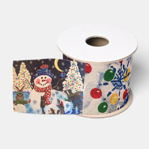 Een magische nacht in de sneeuw grosgrain lint