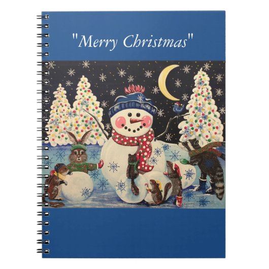 "Een magische nacht in de sneeuw" Notitieboek (Voorkant)