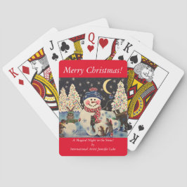"Een magische nacht in de sneeuw" Pokerkaarten