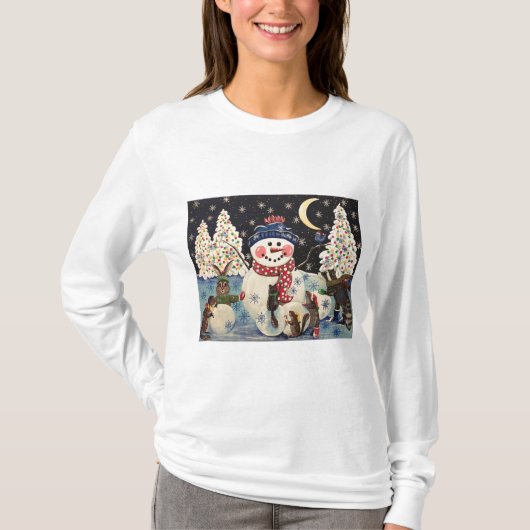 "Een magische nacht in de sneeuw" T-shirt (Voorkant)