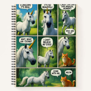 Een magische ontmoeting met een pratende kat notitieboek