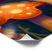 Een magische paddenstoel kikker-poster perfect poster (Hoek)