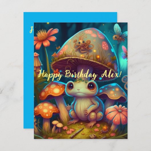 Een magische paddenstoelkikker (Voorkant / Achterkant)