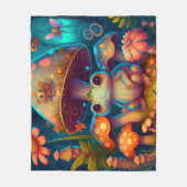 Een magische paddenstoelkikker fleece deken (Voorkant)