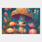 Een magische paddenstoelkikker inpakpapier vel (Voorkant 3)