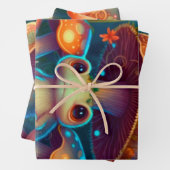 Een magische paddenstoelkikker inpakpapier vel (In situ)