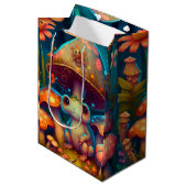 Een magische paddenstoelkikker medium cadeauzakje (Voorkant Gekanteld)