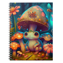 Een magische paddenstoelkikker notitieboek