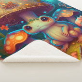 Een magische paddenstoelkikker sherpa deken (3/4)