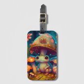 Een magische paddestoel kikker bagagelabel (Voorkant (verticaal))