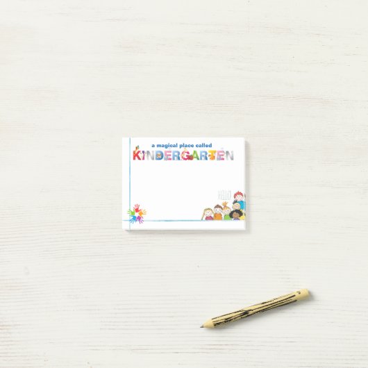 Een magische plek genaamd Kindergarten Post-it® Notes (Op bureau)